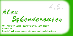 alex szkenderovics business card